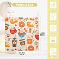 thumbnail image 2 of Dreamtimes 3 PCS Pumpkin Latte Spice Baby Muslin Washcloths, Autumn Themed Face Towel Burp Cloths Ultra Soft Absorbent Cotton Bath Wipes Towels for Newborn Boys Girls, 2 of 7