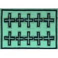 thumbnail image 1 of Ahgly Company Indoor Rectangle Abstract Turquoise Blue Modern Area Rugs, 7' x 9', 1 of 4