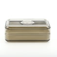 thumbnail image 3 of Unique Bargains 1 Pc Waterproof Soap Holder Double Layer with Cover Gray Soap Holder for Bathroom 5.35"x3.54"x2.01", 3 of 6