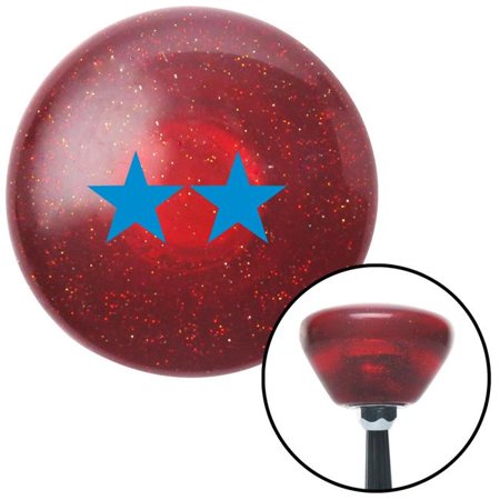 American Shifter Blue Officer 08 - Major General Red Retro Metal Flake Shift Knob with M16 x 1.5 Insert Brody