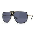thumbnail image 1 of Mobster Flat Top Rimless Luxury Sport Fashion Racer Sunglasses Gold Black, 1 of 4