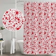 thumbnail image 5 of Halloween Shower Curtain, Waterproof Shower Curtains for Bathroom, Scary Red Blood Drop Splash Dots Washable Fabric Bathtub Curtain Set Bath Decor with 12 Hooks 72"x78", 5 of 8