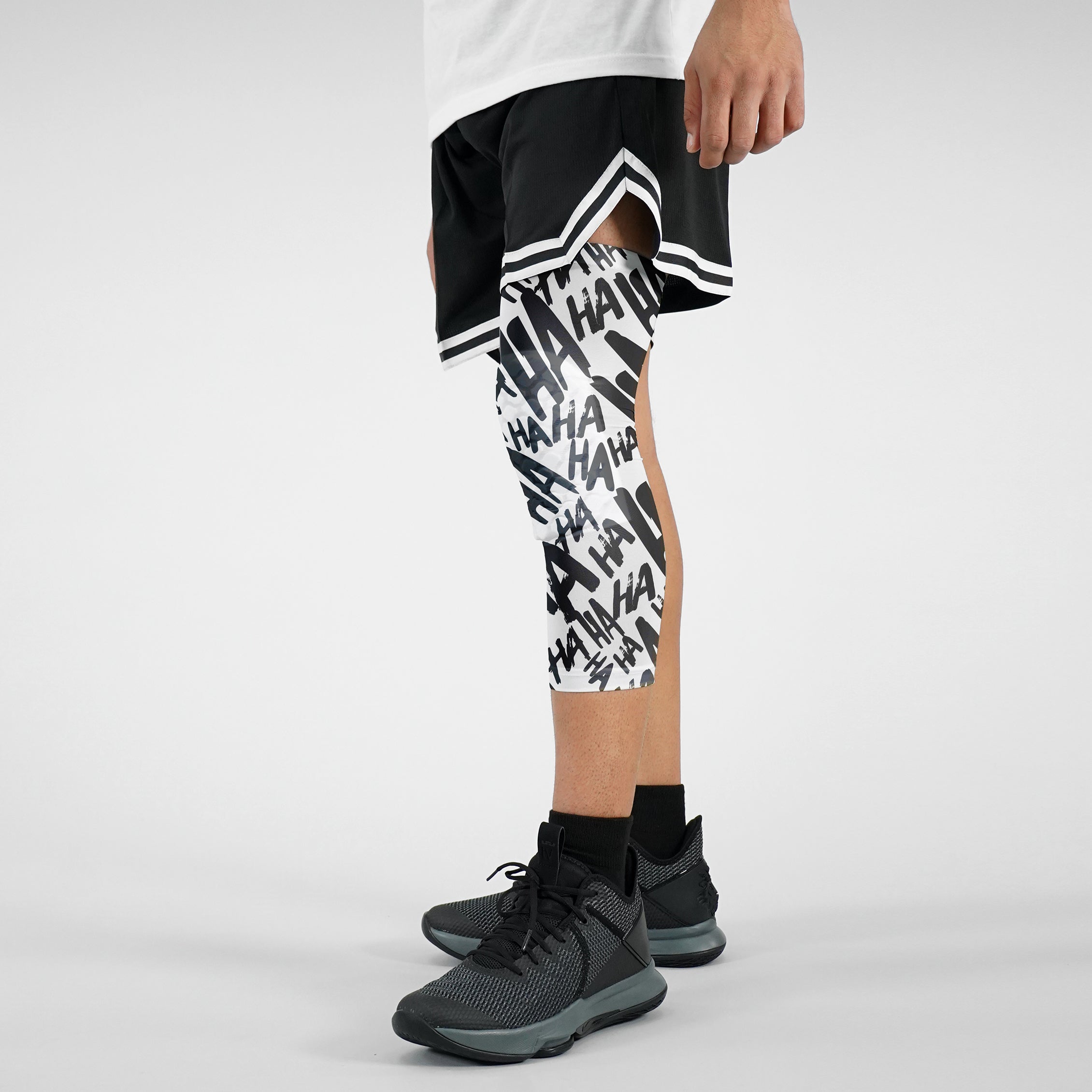 Ha Ha Ha Black White Knee Pad
