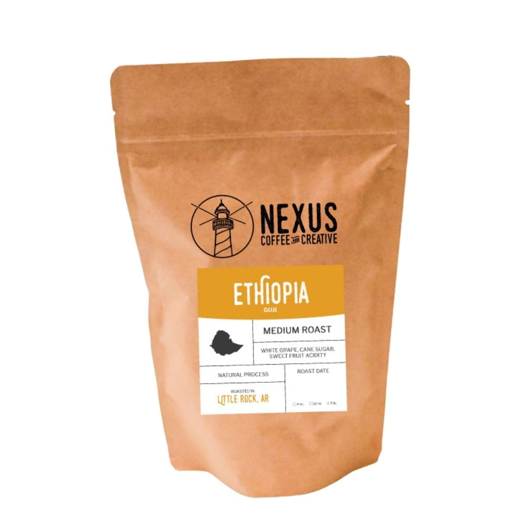 Nexus Coffee - Ethiopia Single Origin, Whole Bean, Medium Roast, 8.8oz