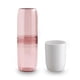 thumbnail image 1 of Estuche de cepillo de dientes Portátil Pasta de dientes Contenedor Polvo a prueba de polvo Plástico Diario Uso Diario Sencillo Holder Holder College Senderismo Tres tazas-rosa Inevent HA028212-05, 1 of 6