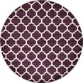 thumbnail image 1 of Unique Loom 3128640 10 x 10 Pi Philadelphia Treillis Tapis Rond&44; Violet Foncé, 1 of 2