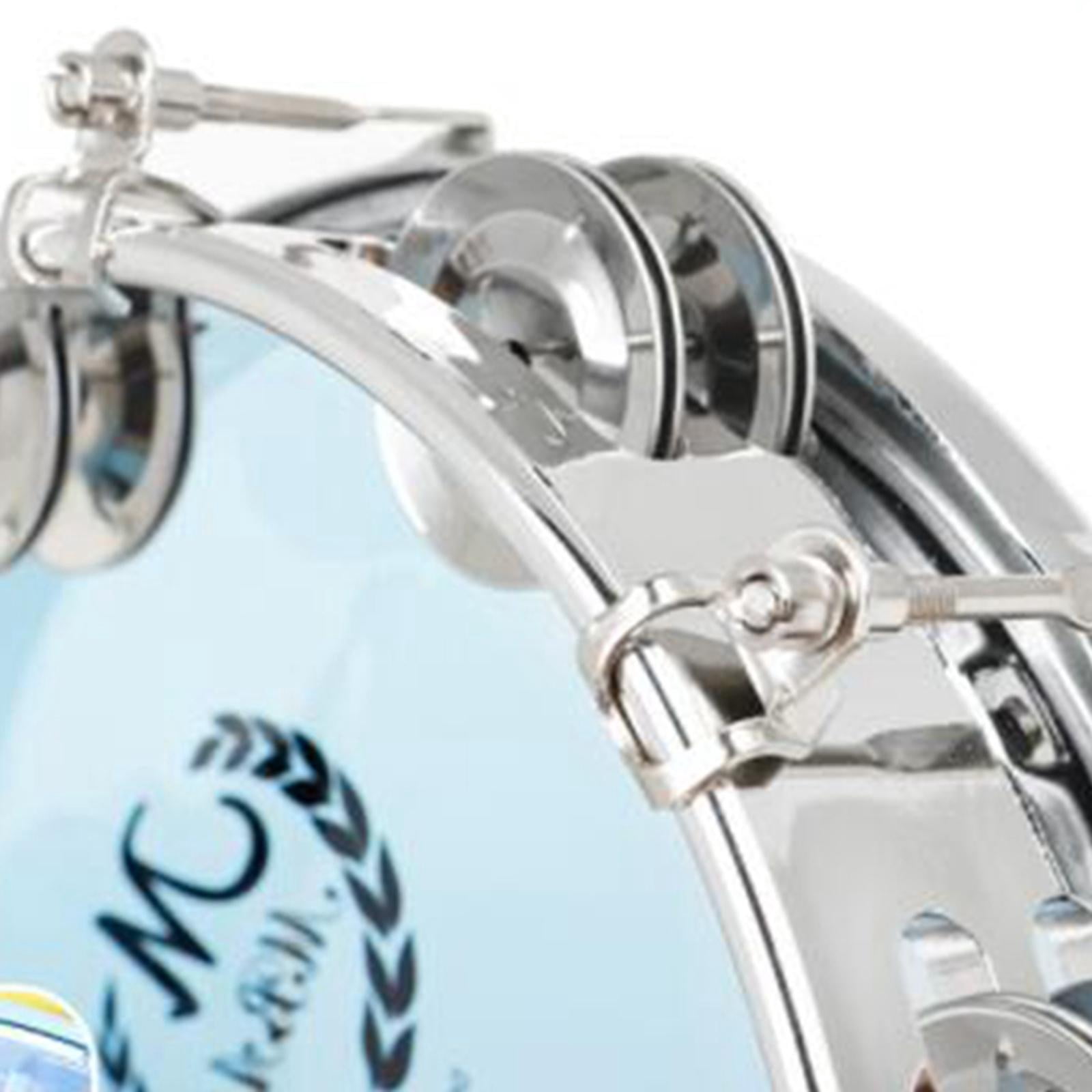 LeeQinersw Percussion Tambourine Capoeira Blowing Jingles Tamborine for 3+ Years Old Party 8inch Clear