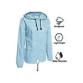 thumbnail image 4 of AmShibel Women Lightweight Waterproof Rain Jackets, Solid Color Zipper Open Front Coat Windbreake, 4 of 6
