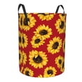 thumbnail image 2 of Fotbe Sunflowers On Red Laundry Basket with Handles, Waterproof Large Laundry Hamper, Wash Bag for Corner Dorm, Rolling Laundry Basket with Handles-Medium, 2 of 8