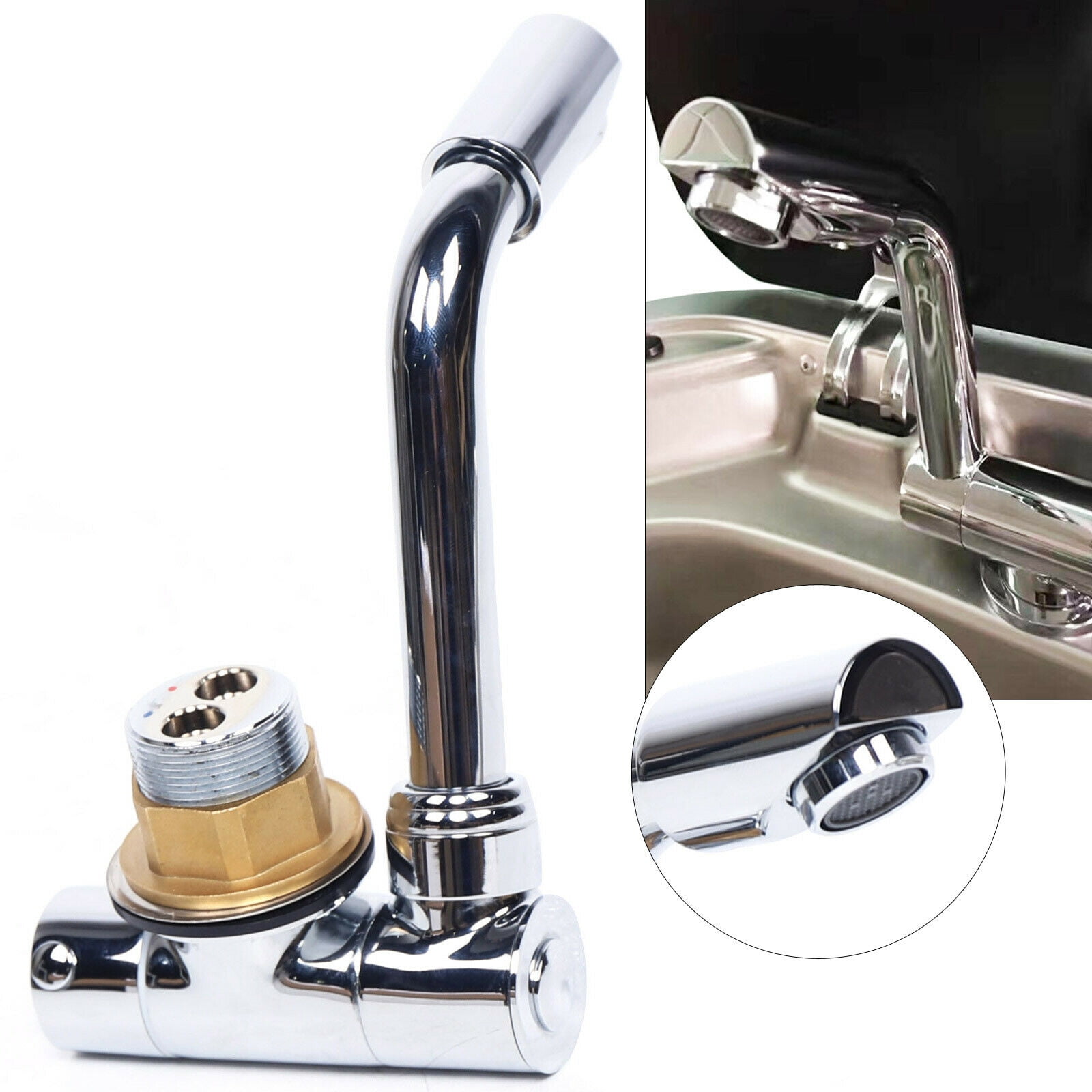 NEW Boat RV Caravan Camper Tap 360° Cold Hot Folding Kitchen Faucet GR-S001A