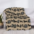thumbnail image 3 of Yiaed Dachshund Dog Woof Print Blanket Throw Blanket Soft Cozy Flannel Blanket for Home Bed Sofa Couch Chair-40"x30", 3 of 6