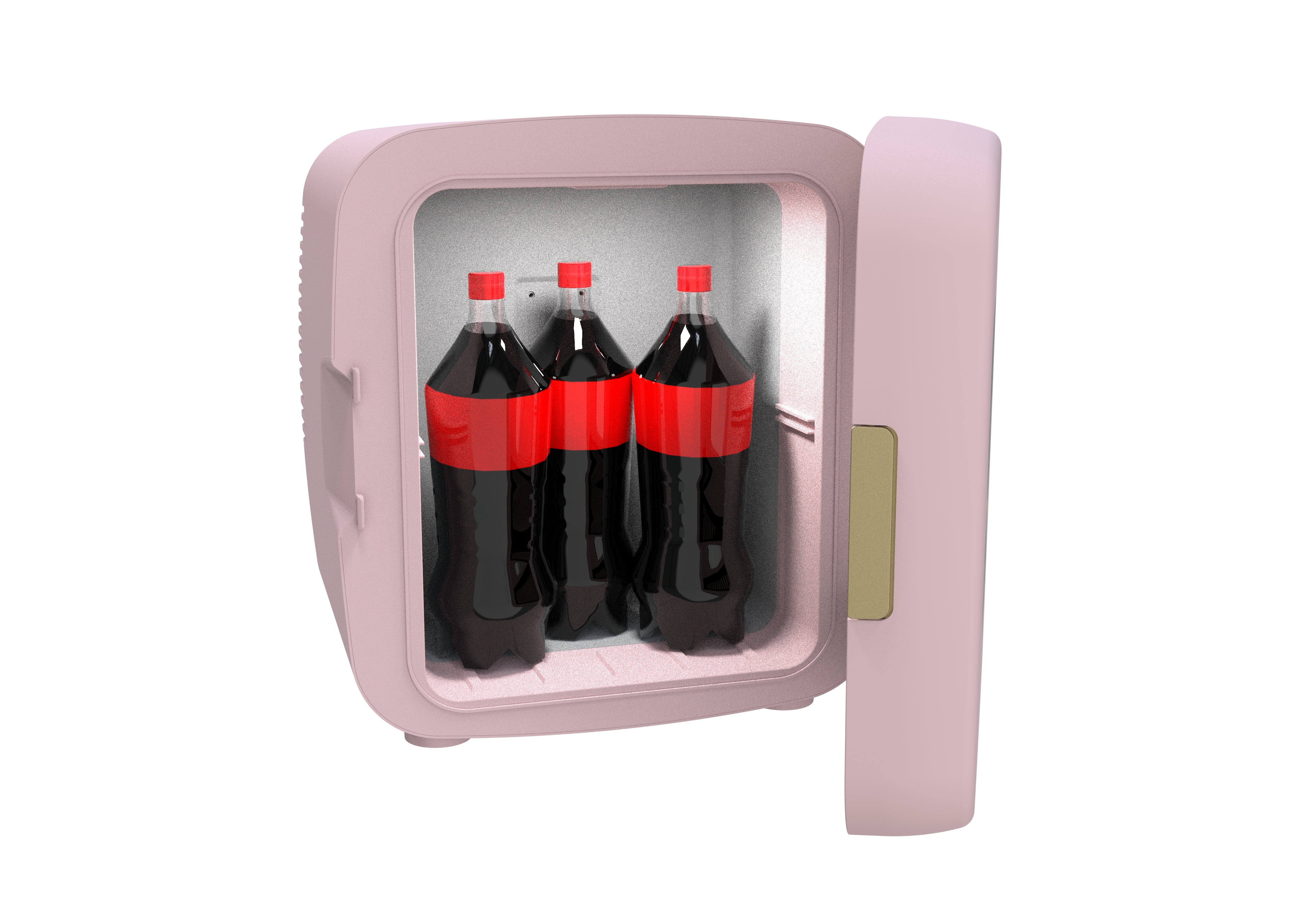 (2 pack) Frigidaire 12 Can Retro Mini Cooler, 9L Portable Beverage Refrigerator with AC/DC Adapters, Skincare Fridge in Pink