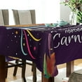 thumbnail image 3 of SKYSONIC Mardi Gras Tablecloth Waterproof Washable Polyester Square Table Cover Durable Tablecloth for Kitchen Dining Table Party Decor (54 X 72 Inch), 3 of 7