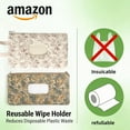 thumbnail image 5 of Baby Wipe Holder Diaper Caddy Pouch - Floral Quilted Portable Travel Organizer for Strollers, Diaper Bags & Daily Essentials | Compact Reusable Wipes Case (White + Brown), 5 of 7