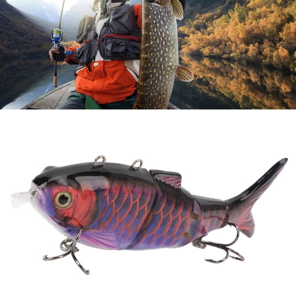 Señuelo Eléctrico De Cebo De Pesca De Natación Robótico Multiarticulado Con Luz LED Y Hélices, Acción De Natación Realista, Uso Versátil