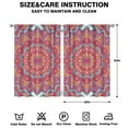 thumbnail image 2 of Folk Style Mandala Pattern Kitchen Curtains 2 Panels 42x63 Inch Semi-Sheer Geometric Design Decor, 2 of 2