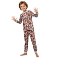 thumbnail image 2 of Racifhz Family Matching Pajamas Halloween Loungewear Set Witch Print Long Sleeve Top and Pants Cozy Sleepwear for Halloween Gifts, 2 of 7