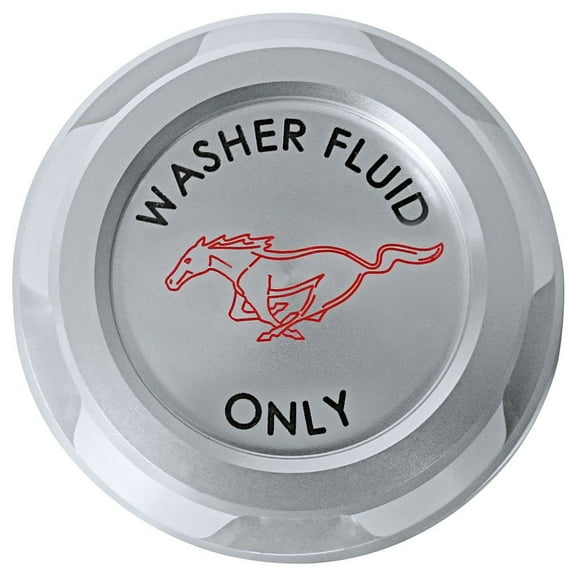 Drake Muscle Cars FR3Z-17632-BL Washer Reservoir Cap Billet with Pony Logo