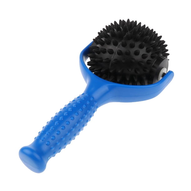 Masajeador de acupuntura de cuerpo completo de mano con rodillos de puntos para masajes Azul + negro