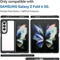 thumbnail image 5 of Case for Samsung Galaxy Z Fold 4 5G Case Slim Dropproof [Defend from Drop/Scratch/Slip/Fingerprint] Clear Acrylic Hard Back Soft TPU Bumper Hybrid Phone Cover for Samsung Z Fold 4 5G-Black, 5 of 16