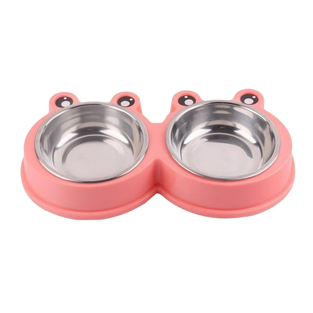 Comedero para perros Zulema 2 tazones de Acero inoxidable rojo 27,5x15x4 cm