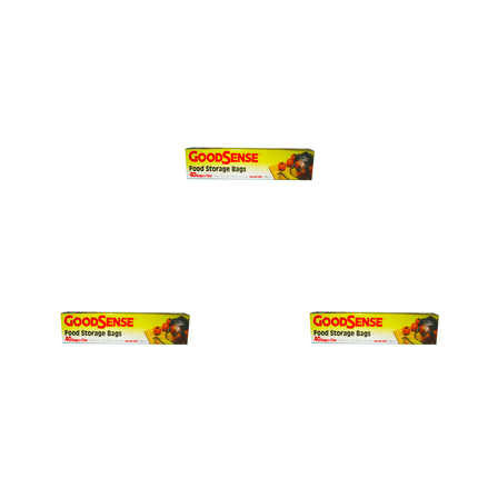 GoodSense Food Storage Bags 40ct Gallon Size with Ties – 3 Pack
