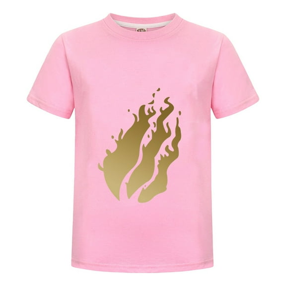 Boys Girls Gradient Flame Preston Playz Graphic T-Shirt – Cool Preston Design Cotton Tee for Fan Gift Top