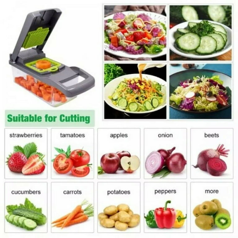 Vegetable Fruit Salad Vegie Electric Chopper Cutter Slicer Dicer