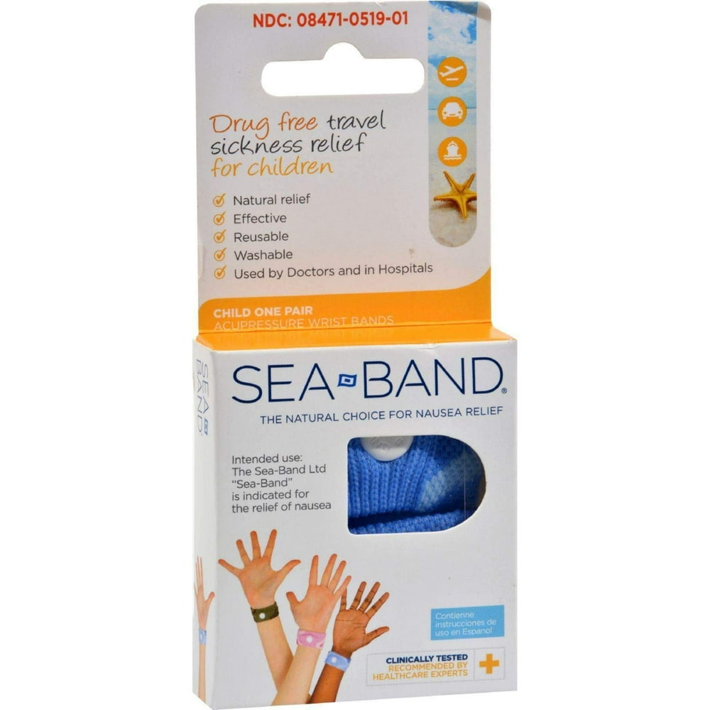 SeaBand For Children Wristband 1 Pair Blue