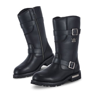 Unik Just for Bikers Men's Premium Leather Zipper Motorcycle Boots
