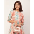 thumbnail image 5 of Moomaya Raglan Sleeves Printed Rayon Dress - Women's Casual Tiered Dress, 5 of 9