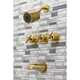 thumbnail image 5 of Kingston Brass KBX8137DX Concord Three-Handle Tub and Shower Faucet, Brushed Brass, 5 of 7