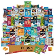 Foxy Fane 60-Count Holiday Gift Box - Variety Pack of 60 Healthy Snacks & Treats
