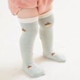 thumbnail image 2 of Laklulu 3 pares de calcetines hasta la rodilla para bebé, sin costuras, para niños y niñas, medias largas de algodón, calcetines finos para bebés, 2 of 6
