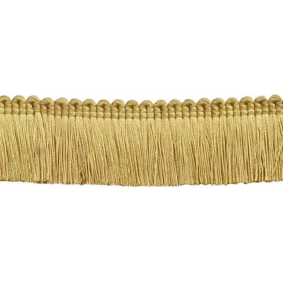 1 1/2" (3.5cm) Basic Trim Collection Brush Fringe Trim # 0150SB,, Light Gold #B7 (Light Yellow Gold) Sold By The Yard (36"/3 ft/0.9m)