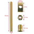 thumbnail image 5 of RLECS Kit de 8 conectores de varilla roscada 4 en 1, accesorios de conexión de muebles de metal con conector semilunar, tuerca de media luna M8, 5 of 5