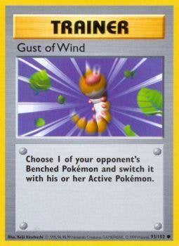 Pokemon Card Base Set Shadowless Gust of Wind 93/102 FREE SHIPPING! 