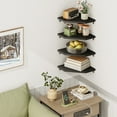 thumbnail image 5 of Fairy 4 Tier Black Corner Floating Shelves for Wall, Modern Space-Saving Corner Shelf Unit, 5 of 7