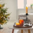 Xubond Christmas, Christmas Candle Holder Metal Tealight Candlestick