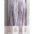 thumbnail image 6 of Purple Vintage Sheer Curtains 84 Inch Length 2 Panels Set Window Treatments, Striped Painting Retro Abstract Art Rod Pocket Semi Curtains for Living Room/Bedroom/Kitchen Décor, 104"W x 84"L, 6 of 7