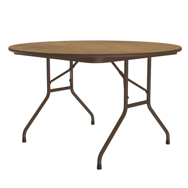 Correll CF48MR 06 Table Pliante Ronde 48 Pouces avec Plateau en Mélamine Chêne Moyen, 29"H