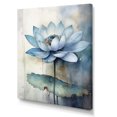 thumbnail image 2 of Designart "Timeless Beauty Of The Sapphire Lotus I" Lotus Wall Art Living Room, 2 of 7