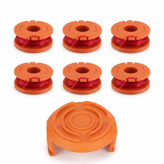 LLIOPLNE 0.065 Inch 10FT Round Trimmer Line, 7 Pack Pre-Cut Replacement String Compatible with WORX WA0010