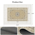 thumbnail image 3 of Washable Area Rugs 5x7 ft, Non-Slip Large Soft Vintage Carpet for Living Room Bedroom, Retro Floral Rug for Indoor Floor, Pet-Friendly Low Pile Accent Rug, 3 of 8