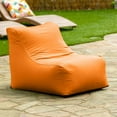 thumbnail image 3 of Jaxx Ponce Outdoor Bean Bag Chair - Weather Resistant Patio and Poolside Lounge Seating, Sunbrella Tangerine, 3 of 7