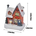 thumbnail image 3 of Matoen Christmas Decorations Village House Decor Xmas Lantern Decorative Resin House Collectible Buildings Figurine Decoration with LED Light for Kids, 3 of 6