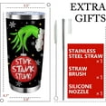 thumbnail image 2 of Merry Christmas Tumbler with Lid and Straw Xmas Red Green Leopard Stainless Steel Travel Coffee Cup, Funny Christmas New Year Mug Gifts, 20oz Double Wall Vacuum Insulated Tumbler, 2 of 6