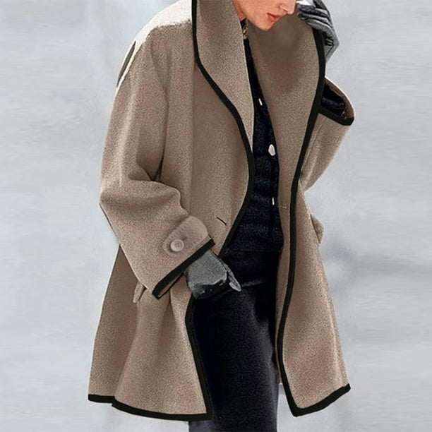 Pntutb moda mujer cálido abrigo de imitación cárdigan invierno sólido manga larga prendas de vestir exteriores Pntutb Pntutb-2056