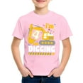 thumbnail image 3 of Kiijoy Big Boys T Shirt Excavator Letter Print Short Sleeve T-Shirt, Pink, 3 of 3
