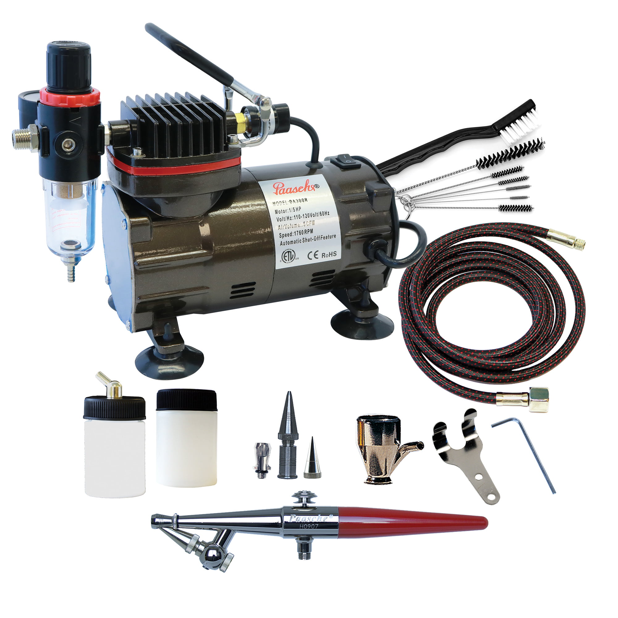 PAASCHE H Single-Action AIRBRUSH SET-AIR COMPRESSOR